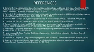 The hypercoagulable states in anaesthesia | PPTX