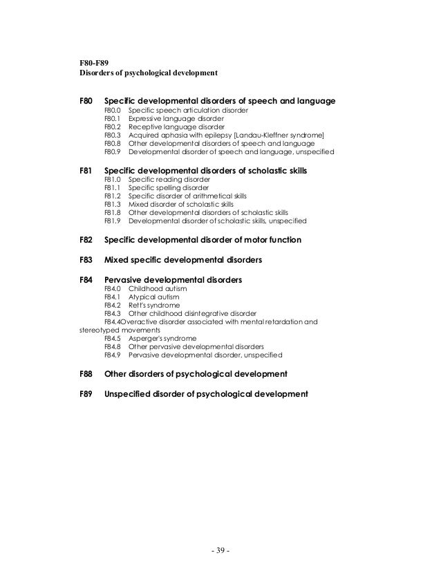 The icd 10 classification of mental and behavioural disorders The icd 10 classification of mental and behavioural disorders
