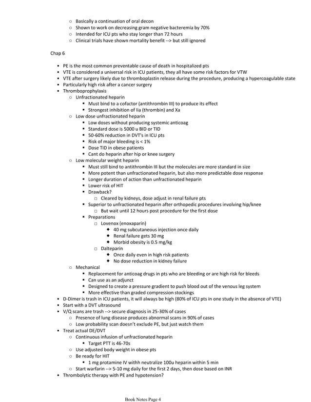 The ICU Book Notes Derived from Marino.. | PDF | First Aid | Injuries