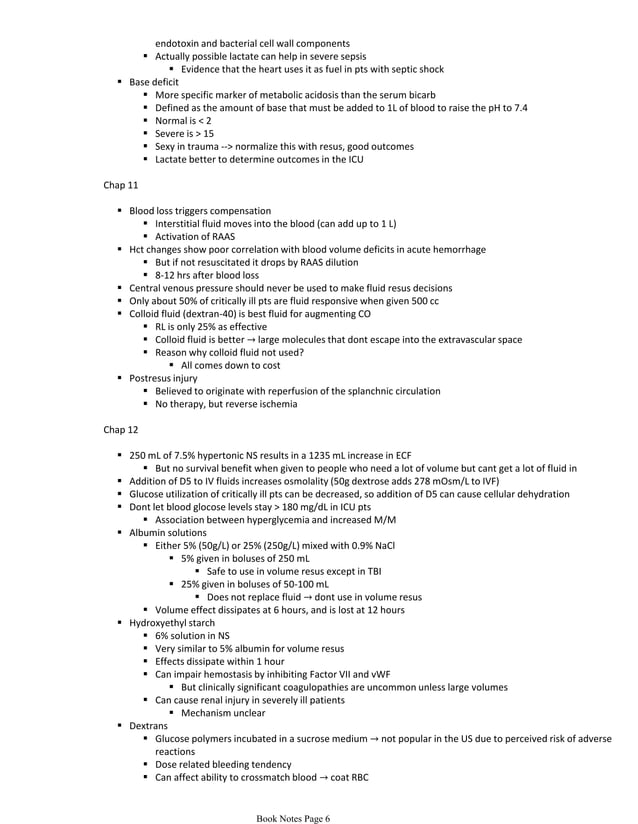 The ICU Book Notes Derived from Marino.. | PDF | First Aid | Injuries