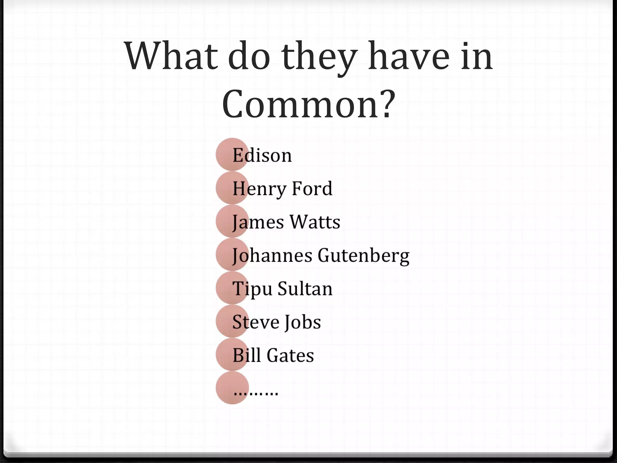 What do they have in Common? 