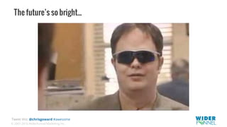 © 2007-2016 WiderFunnel Marketing Inc.
Tweet this: @chrisgoward #awesome
The future’s so bright...
 