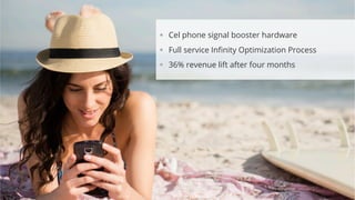 © 2007-2016 WiderFunnel Marketing Inc.
Tweet this: @chrisgoward #awesome
!  Cel phone signal booster hardware
!  Full service Inﬁnity Optimization Process
!  36% revenue lift after four months
 
