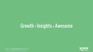 © 2007-2016 WiderFunnel Marketing Inc.
Tweet this: @chrisgoward #awesome
Growth + Insights = Awesome
 