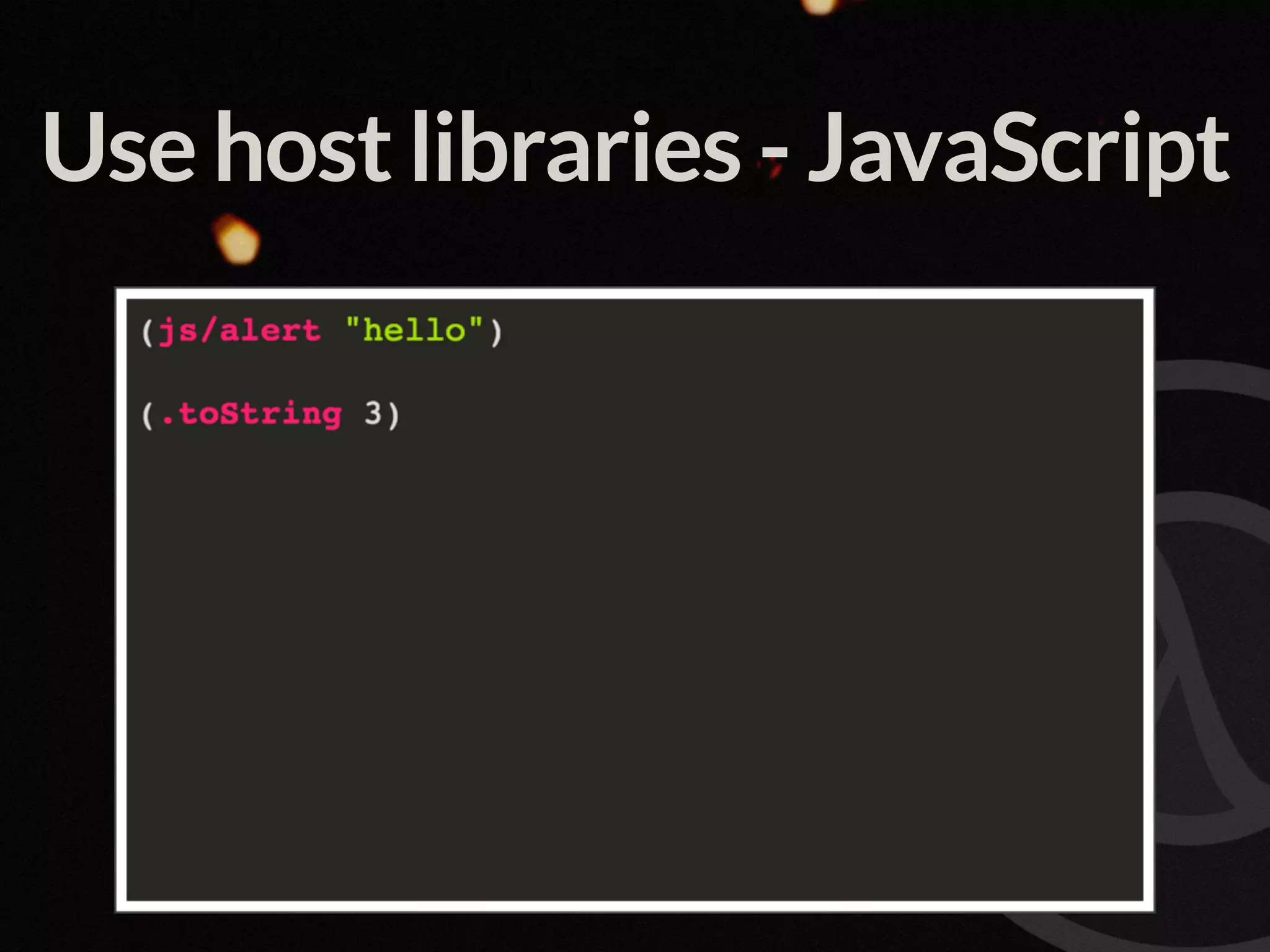 Use host libraries - JavaScript 