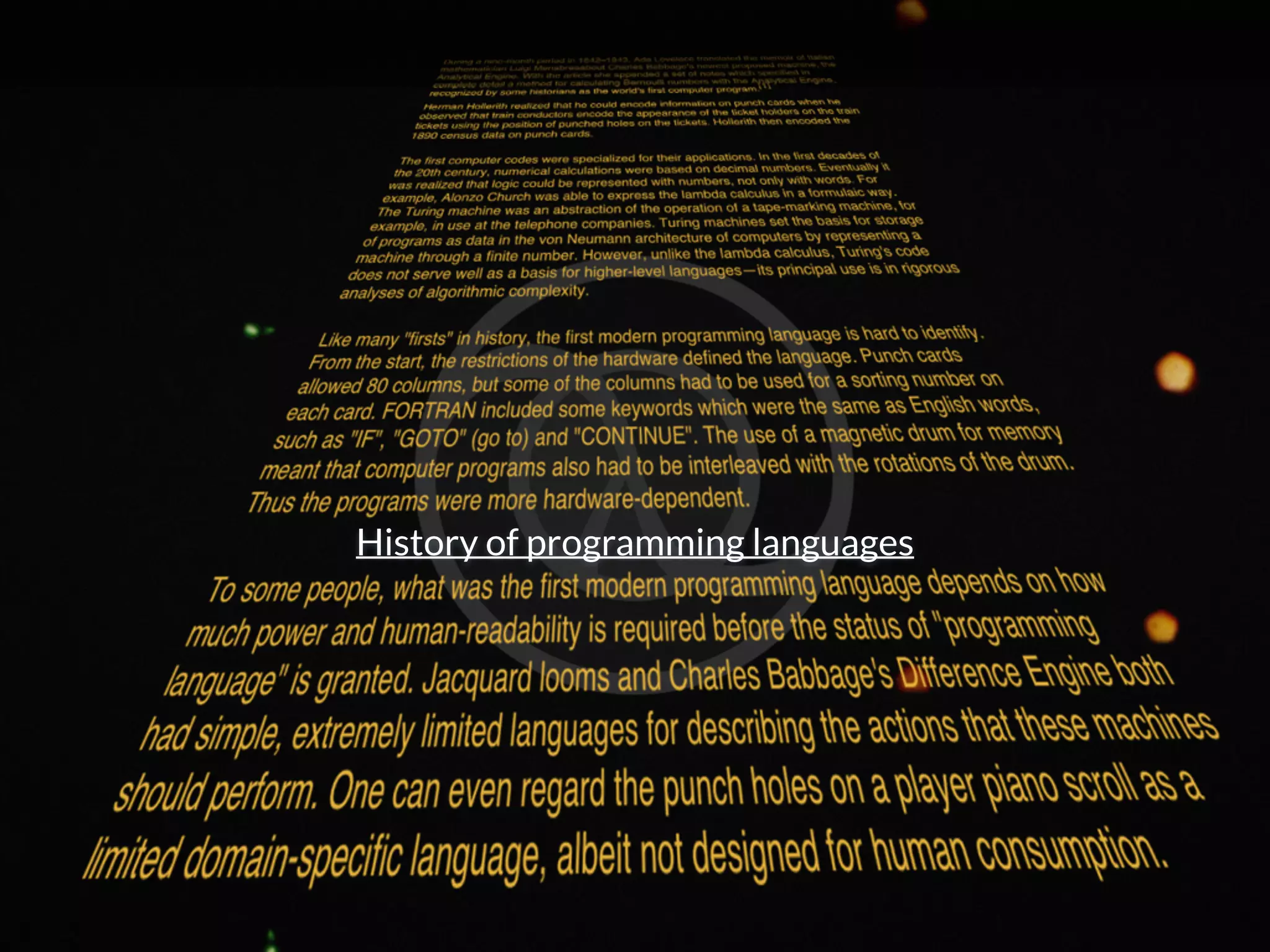 History of programming languages 