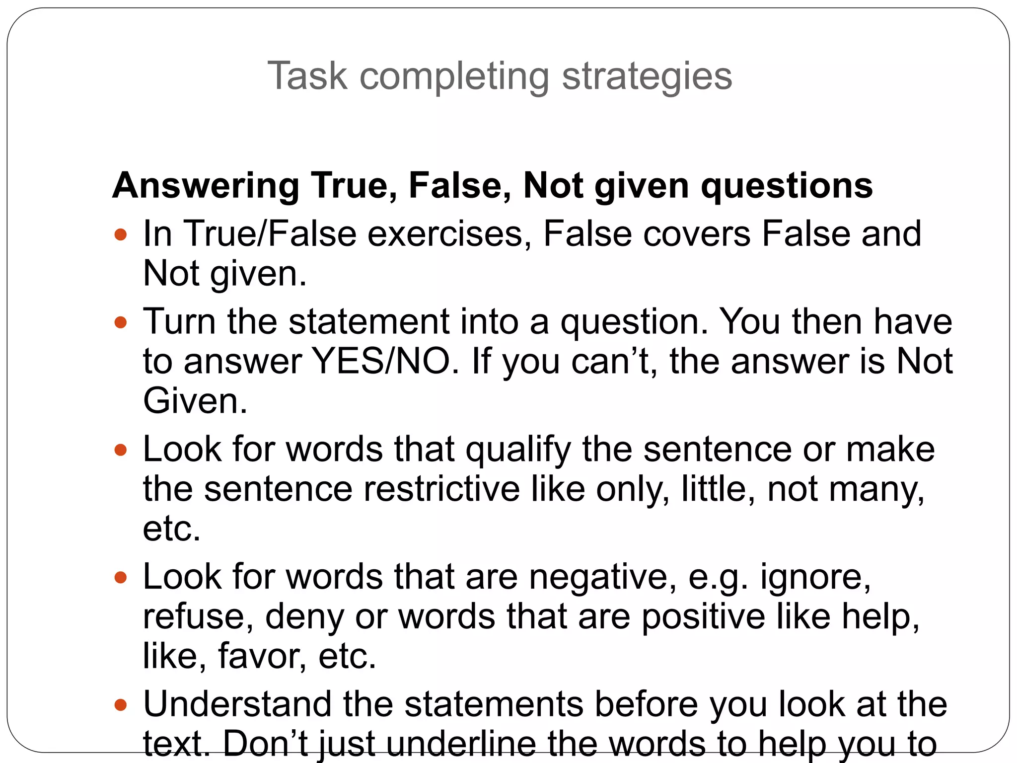 The ielts test. reading | PPTX