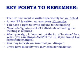 The IEP Process for Parents | PPT