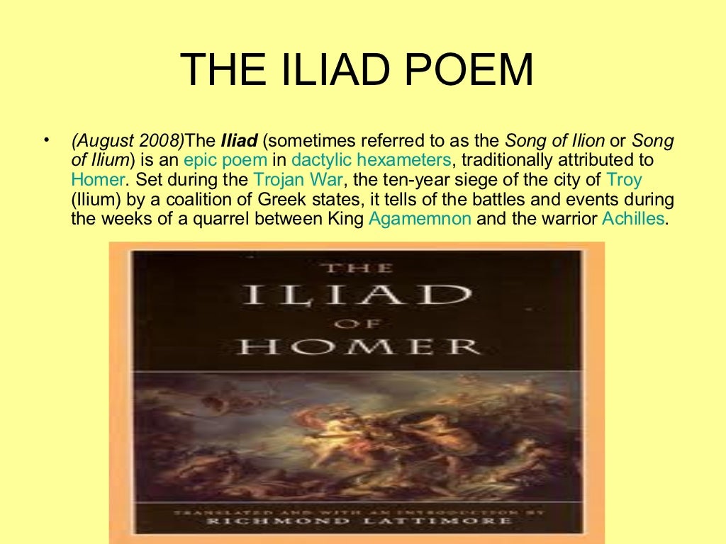 essay about homer iliad