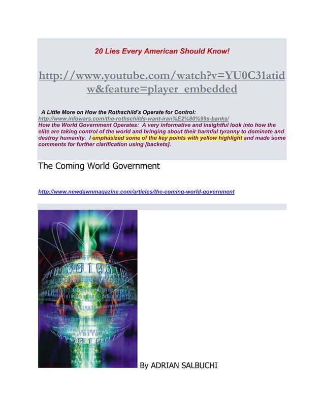Planet Rothschild The illuminati explained rothschild family | PDF | Judaism | Religion ...