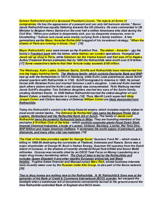 The Illuminati Explained Rothschild Family