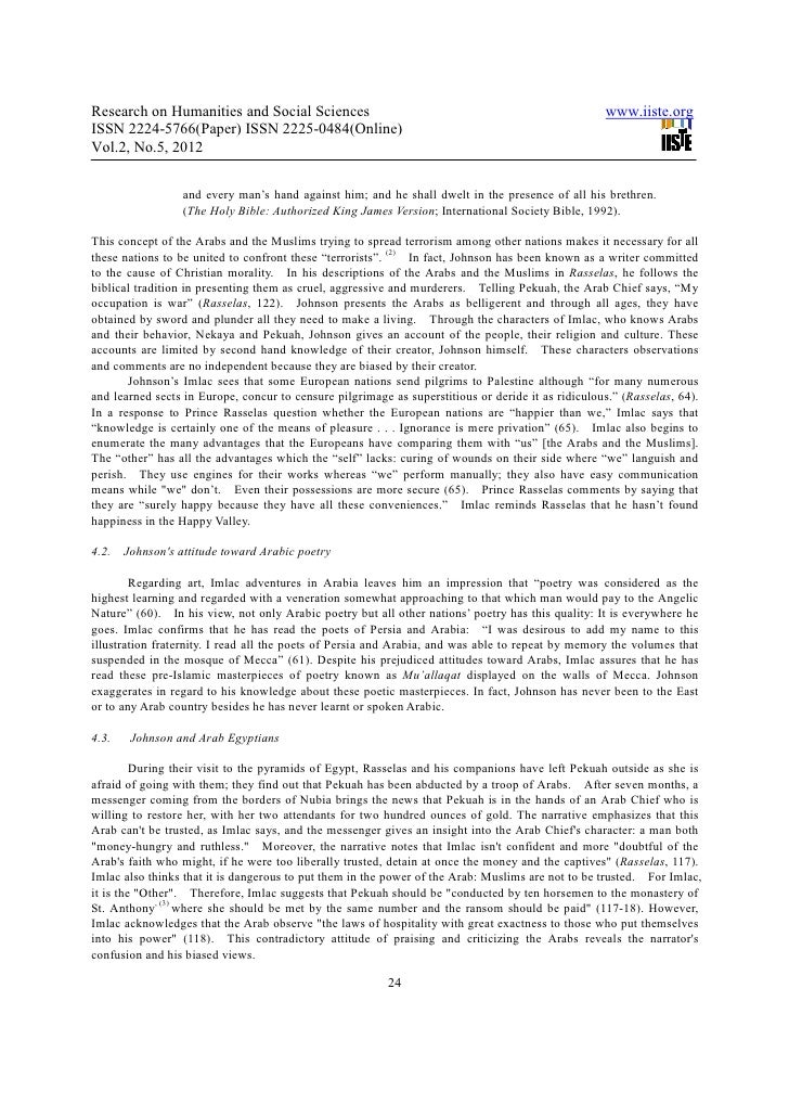 Rasselas analysis picture