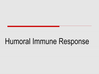 Humoral Immune Response
 