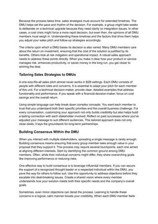 The Impact of Decision-Making Units on B2B Sales Success | PDF