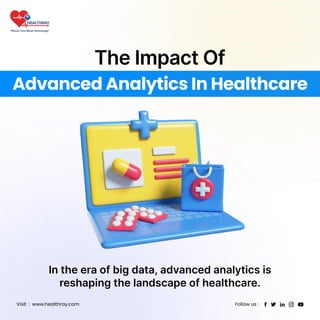 The Impact of
Advanced Analytics in Healthcare
In the era of big data, advanced analytics is

reshaping the landscape of healthcare.
www.healthray.com
Visit : Follow us :
 