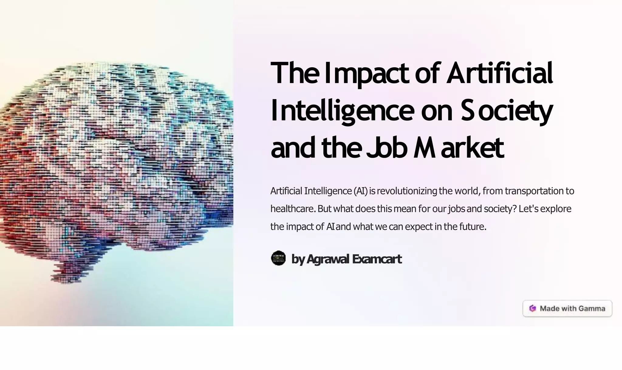 The Impact of Artificial Intelligence on Society and the Job Market | PPTX