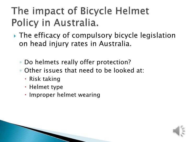 The impact of bicycle helmet policy in australia