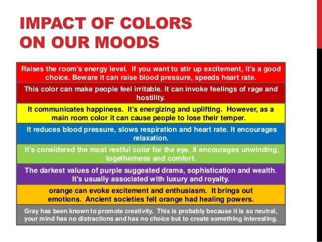 Colors And Their Moods the impact of colors Colors And Their Moods the impact of colors