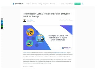 The Impact of Data & Tech on the Future of Hybrid Work for Startups 