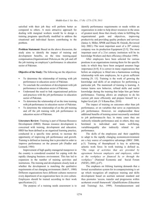 The impact of employees training on the job performance | PDF