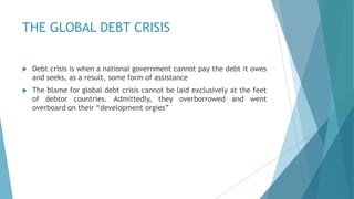 The impact of external debt and adjustment policies | PPTX