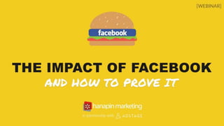 1
www.dublindesign.com
The Impact of Facebook and
How to Prove it
HOSTED BY:
 