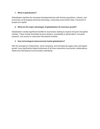 The impact of globalization on small businesses | PDF