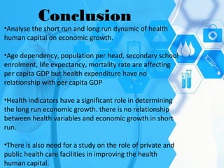 The impact of health on economic growth of pakistan | PPT