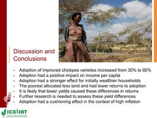 The impact of improved chickpea adoption on poverty reduction in ethiopia