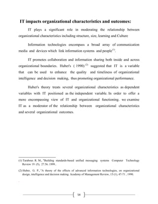 The impact of information technology on organizational performance | PDF