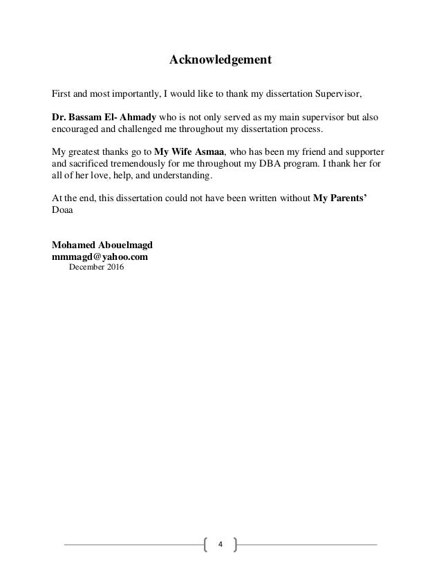 Dissertation acknowledgement yahoo