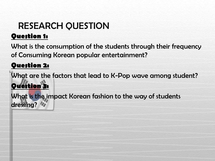 Research paper about kpop