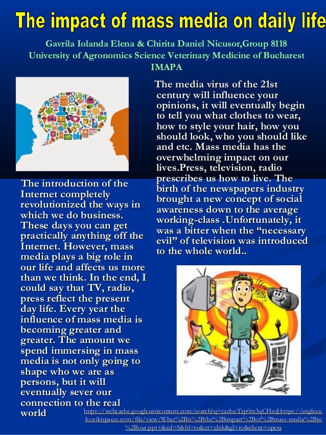 Influence of mass media essay