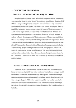 The impact of merger and acquisition of the performance and growth of ...