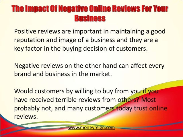 Download The Impact Of Negative Online Reviews For Your Business