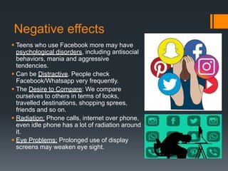 Negative Facebook The impact of social media. | PPTX