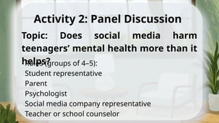 The Impact of Social Media on Teen Mental Health and Well-being | PPTX