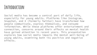 The Impact of Social Media on Mental Health in Young Adults | PDF