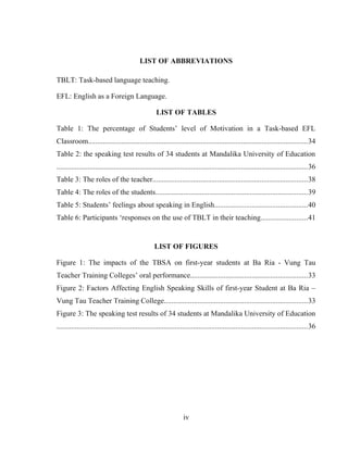 THE IMPACT OF TASK-BASED LANGUAGE TEACHING ON SPEAKING SKILLS AMONG ...