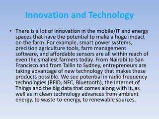 The impact of technology in agriculture | PPTX