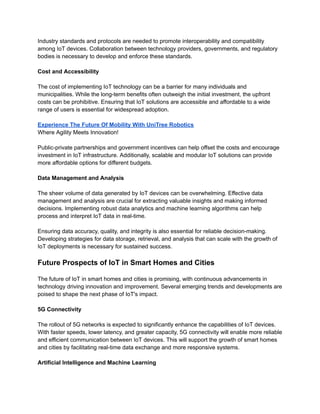 The Impact of the Internet of Things (IoT) on Smart Homes and Cities | PDF