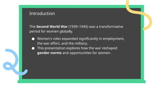 The impact of World War Two on Women.... | PPTX