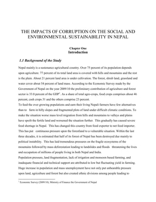The impacts of corruption on the social and environmental ...