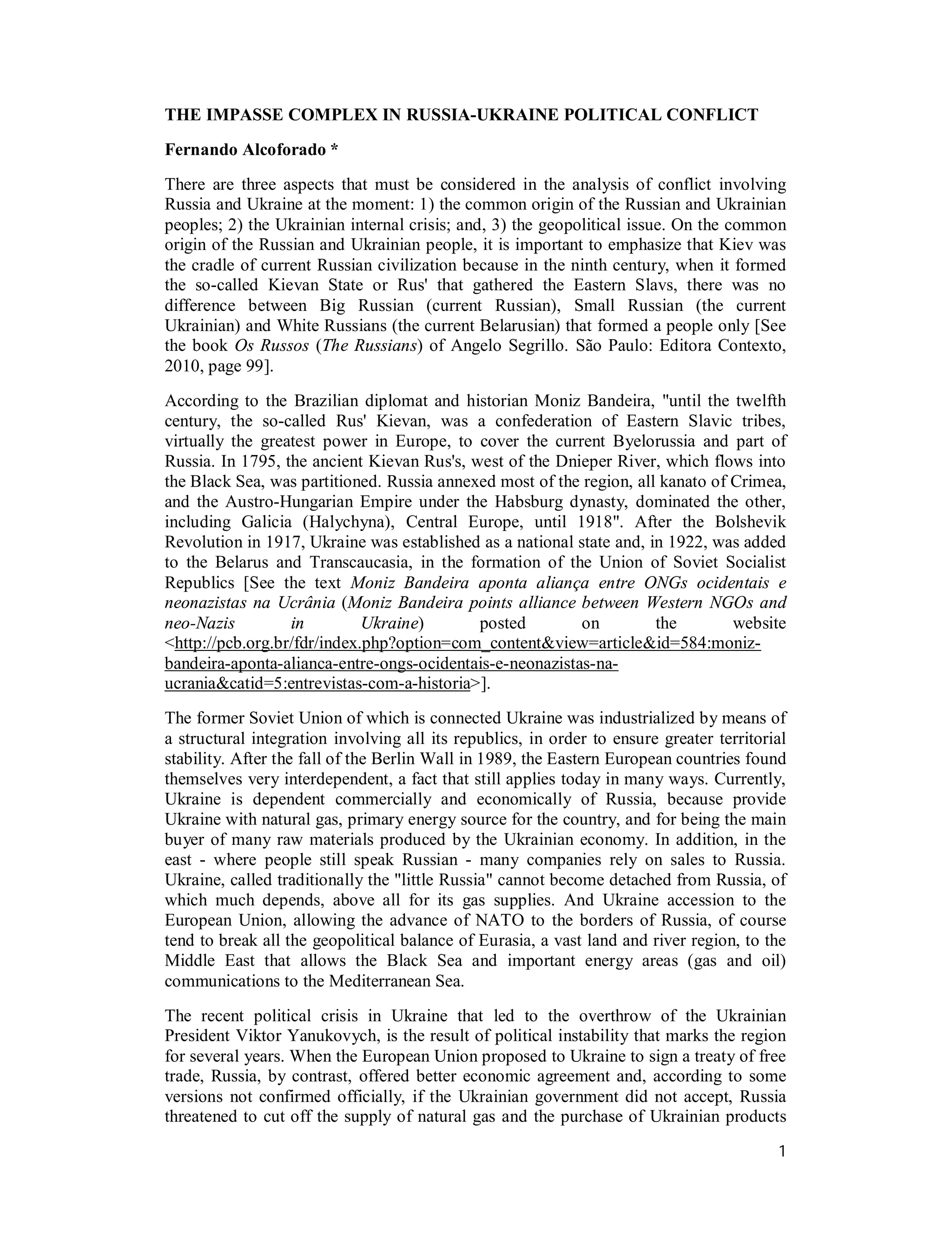 The impasse complex in russia ukraine political conflict | PDF The impasse complex in russia ukraine political conflict | PDF