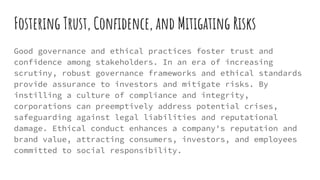 The Imperative of Good Governance and Ethical Practices | PDF