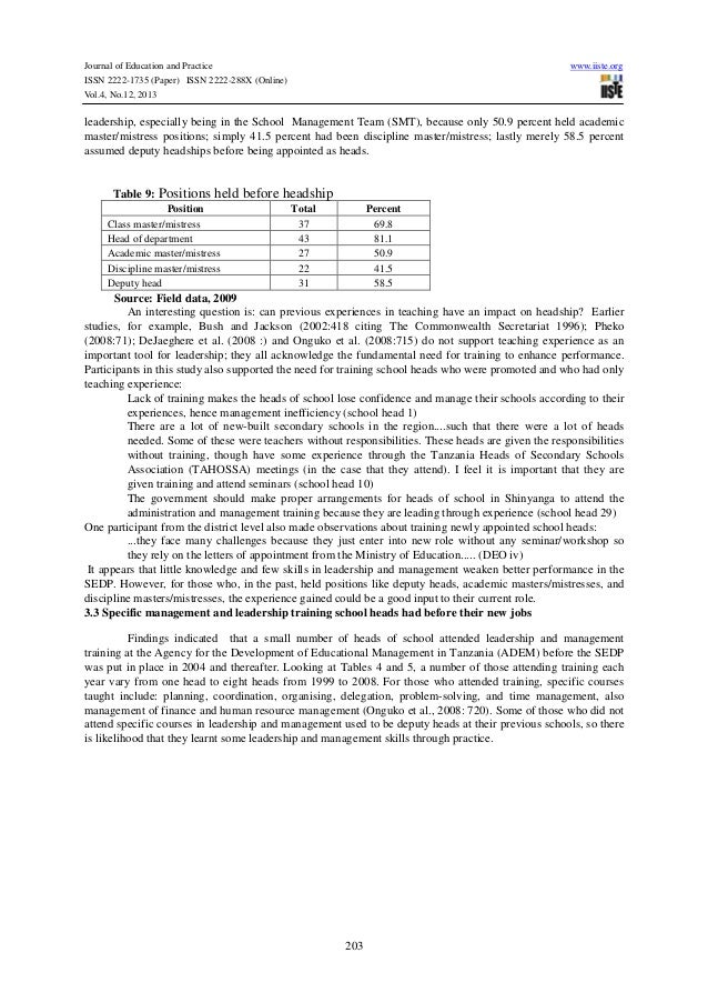 The implementation of secondary education development plan in tanzania