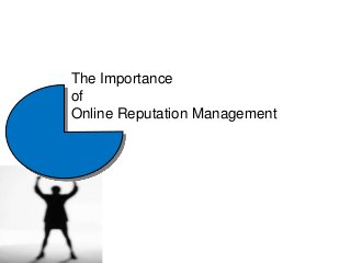 The Importance
of
Online Reputation Management
 