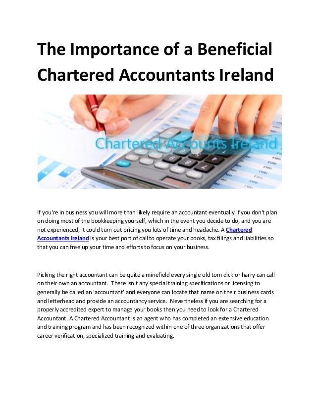 The Importance of a Beneficial Chartered Accountants Ireland