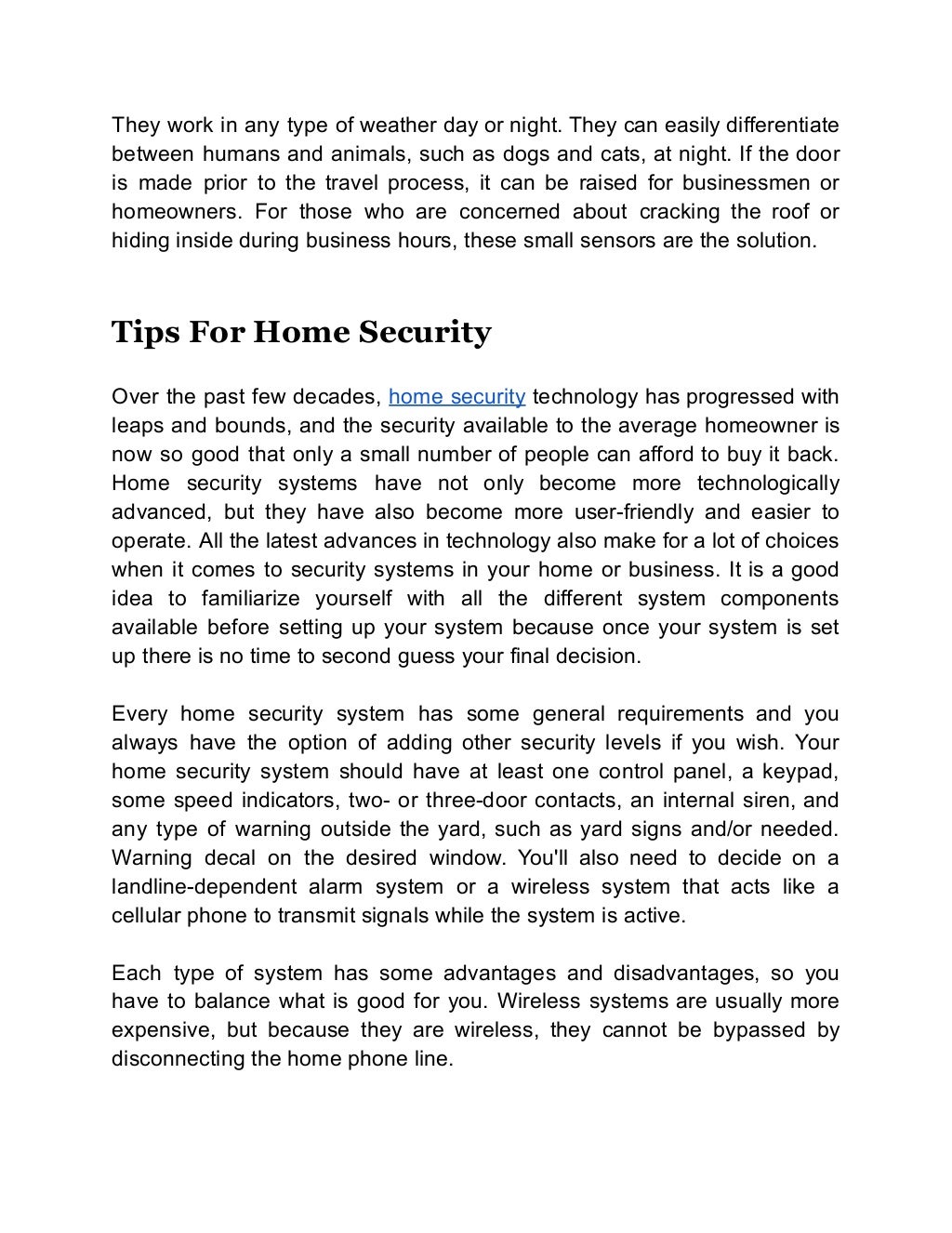 The Importance Of A Home Security System