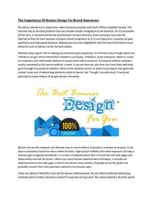 The Importance Of Banner Design For Brand Awareness